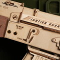 Hračka RoboTime 3D drevené mechanické puzzle Útočná puška AK-47, 4