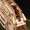 Hračka RoboTime 3D drevené mechanické puzzle Útočná puška AK-47, 3