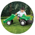 Hračka Dolu Šliapací traktor Ranchero s vlečkou, zelený, 1