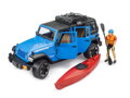 Hračka Bruder 2529 Jeep Wrangler Rubicon s kajakom a figúrkou 1:16, 1
