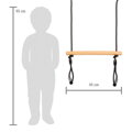 Hračka Trapézová hojdačka s gymnastickými kruhmi Black Line, 6