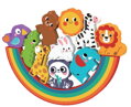 2Kids Toys Balančné puzzle so zvieratkami 2v1