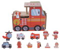 2Kids Toys Drevená stanica Hasiči 2 v 1