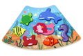 2Kids Toys Drevené puzzle Podvodný svet prepojiteľné