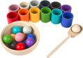 2Kids Toys Dúhové guličky a kalíšky 12 farieb