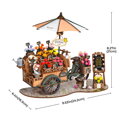 RoboTime 3D drevené puzzle Kvetinový vozík
