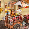 RoboTime 3D drevené puzzle Kvetinový vozík