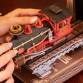 RoboTime 3D drevené puzzle Zarážka na knihy Historický parný vlak