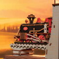 RoboTime 3D drevené puzzle Zarážka na knihy Historický parný vlak