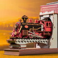RoboTime 3D drevené puzzle Zarážka na knihy Historický parný vlak