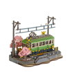 RoboTime 3D drevené puzzle Električka so sakurami