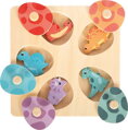 Drevené pamäťové puzzle Dino