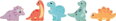 Drevené pamäťové puzzle Dino