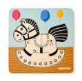 Woody Puzzle Baby - hojdací koník