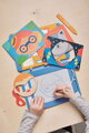 Petitcollage Magnetická kresliaca tabuľka Vtipné tváre, 2 hračky pre deti