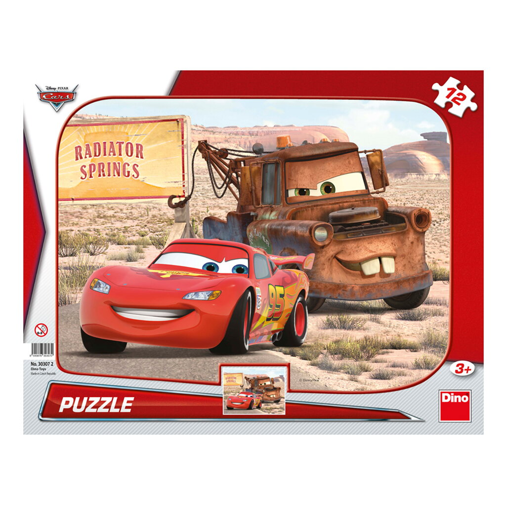 Dino Vkladacie Puzzle S Tvarmi Cars Blesk Mcqueen A Burak