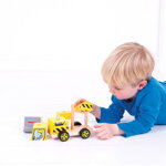 drevené hračky - Nasadzovanie buldozér, 1 hračka pre deti