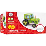 Drevené hračky Nasadzovanie traktor balenie
