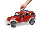 Bruder 2528 JEEP WRANGLER Rubicon požiarne vozidlo s panáčikom, 4, hračky pre deti