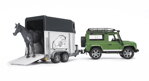 Bruder 2592 Land Rover s prívesom na prepravu koní vrátane 1 koňa, 2, hračky pre deti