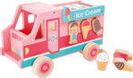 Drevený vkladací zmrzlinový voz