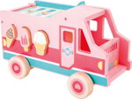 Hračky pre deti - Drevený vkladací zmrzlinový voz