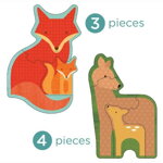 Petitcollage Prvé puzzle lesné zvieratká, 2, kreatívne hračky pre deti