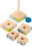 Veža z kociek puzzle džungľa 3, drevené hračky pre deti