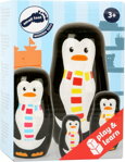 Matrioška rodina tučniakov 2, drevené hračky pre deti