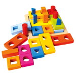 Bino Vkladacie tvary na doske farebné, 1, hračka pre dieťa