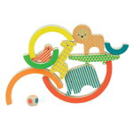 Petitcollage Drevená balančná hra Dúha so zvieratkami, 1, kreatívne hračky pre deti