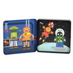 Petitcollage Magnetická knižka Roboti, 1, kreatívne hračky pre deti