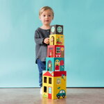 Petitcollage Veža z kociek so zvieratkami a domčekmi, 2, kreatívne hračky pre deti
