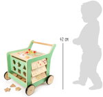 Chodítko veľká motorická kocka Movere 6, drevené hračky pre deti