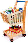 Detský drevený nákupný vozík 2, drevené hračky pre deti