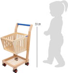 Detský drevený nákupný vozík 3, drevené hračky pre deti