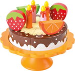 Drevená narodeninová ovocná torta  1, drevené hračky pre deti