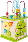 Drevená vkladacia motorická kocka s labyrintom 5v1 1, drevené hračky pre deti