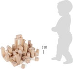 Drevené kocky vo vrecku prírodné 100 ks 3, drevené hračky pre deti