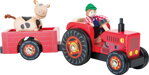 Drevený farmársky traktor s vlečkou 1, drevené hračky pre deti