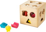 Vhadzovanie s tvarmi Kocka 1, drevené hračky pre deti