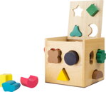 Vhadzovanie s tvarmi Kocka 2, drevené hračky pre deti