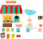 Drevený obchodík v kufríku 4, drevené hračky pre deti