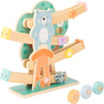 Drevená dráha v pastelových farbách 1, drevené hračky pre deti