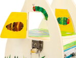 Tajomný dom so zámkami Caterpillar 7, drevené hračky pre deti