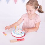 Bigjigs Toys Narodeninová torta na krájanie, 3, hračky pre deti