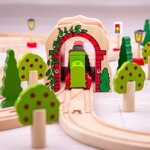 Bigjigs Rail Drevené vláčiky - Tehlový železničný tunel, 1, hračky pre deti