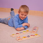 Bigjigs Toys Drevené vkladacie puzzle - Safari, 2, hračky pre deti