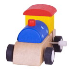 Bigjigs Toys Farebná mašinka na naťahovanie 1 ks, 3, hračky pre deti