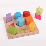 Bigjigs Toys Drevené triedenie Tvary a farby, 1, hračky pre deti